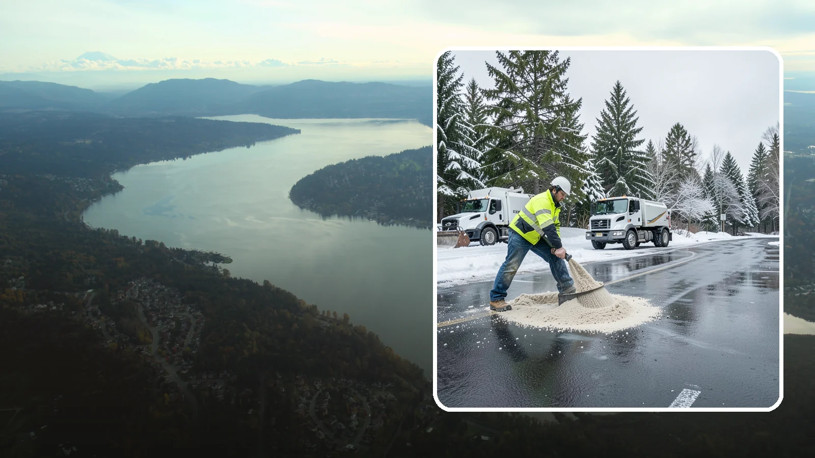 Parking Lot Sanding in Sammamish, King County, WA - When temperatures fall too low for salt to work, we spread sand to restore traction across your lot.
