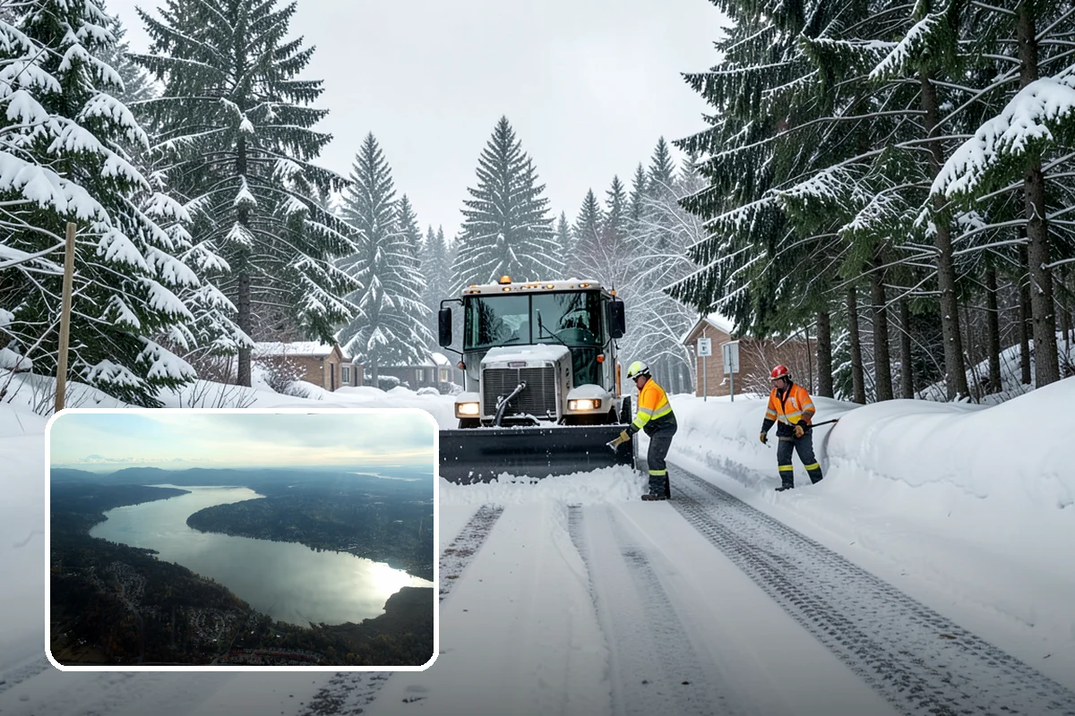 Parking Lot Sanding in Sammamish, King County, WA - Immediate traction on packed snow and ice