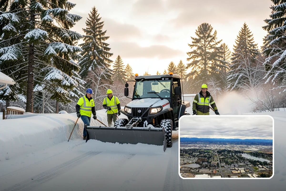 Parking Lot Sanding in SeaTac, King County, WA - Immediate traction on packed snow and ice