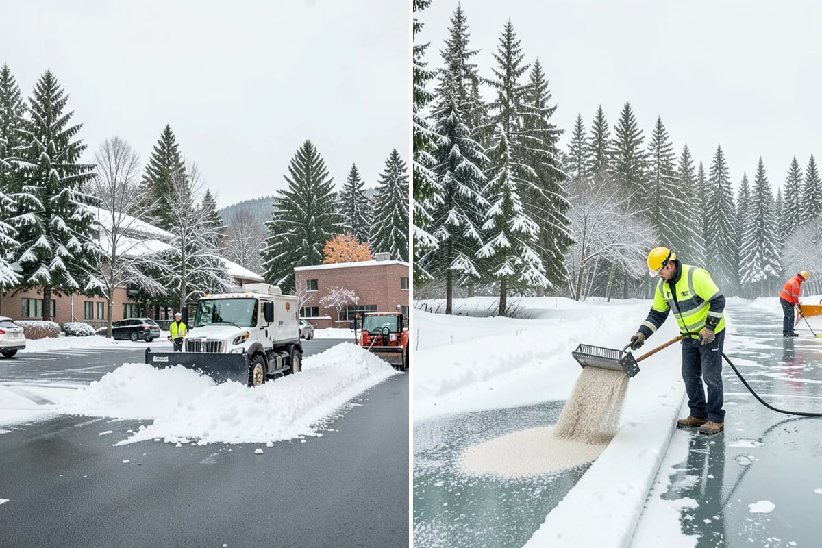 Parking Lot Sanding in SeaTac, King County, WA - We check pavement temperatures against deicer thresholds