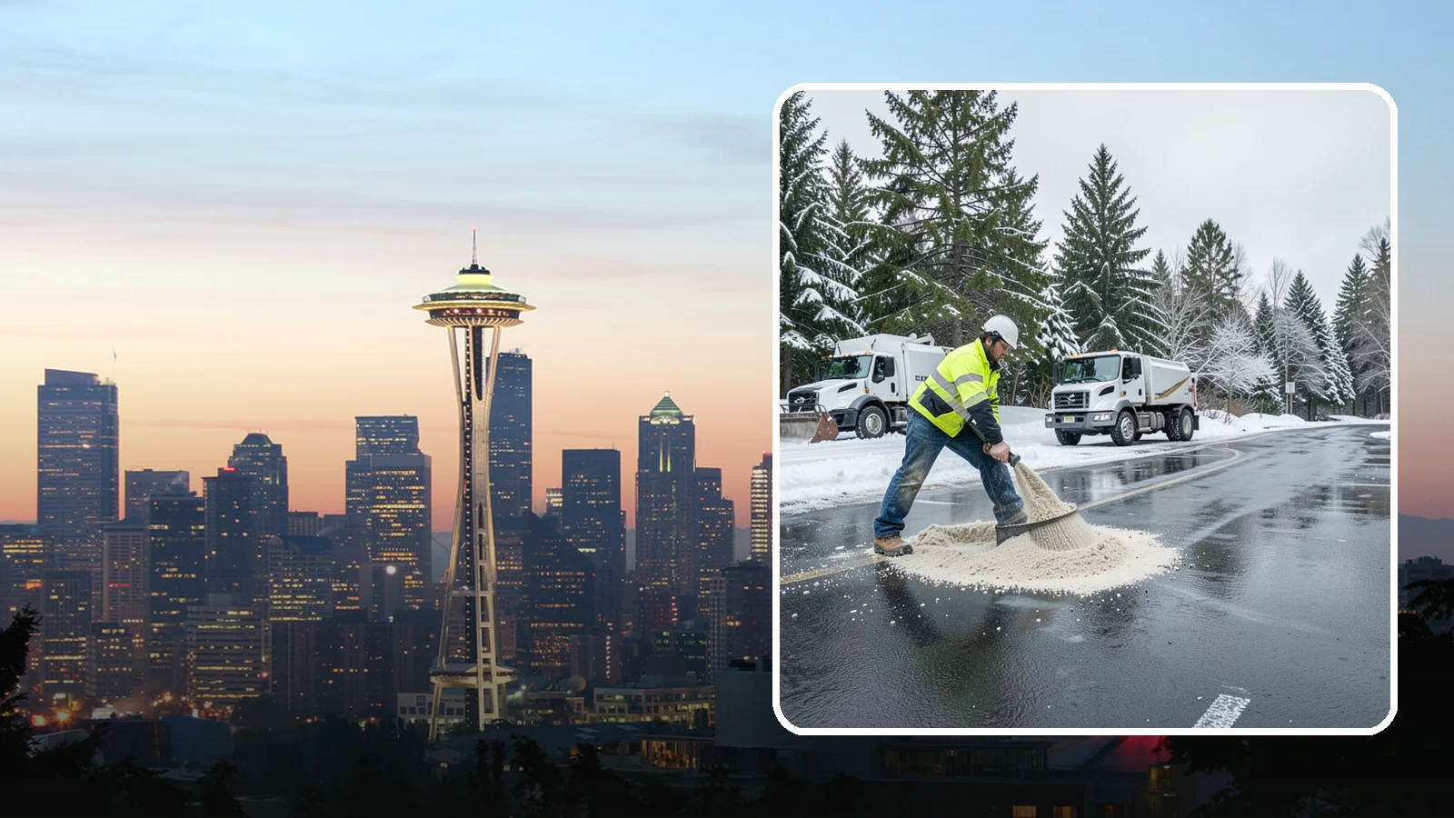 Parking Lot Sanding in Seattle, King County, WA - When temperatures fall too low for salt to work, we spread sand to restore traction across your lot.