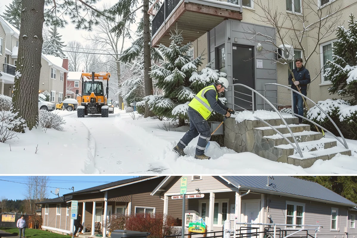 Parking Lot Sanding in South Prairie, Pierce County, WA - Sanding is most needed during deep-cold snaps from December through early February.