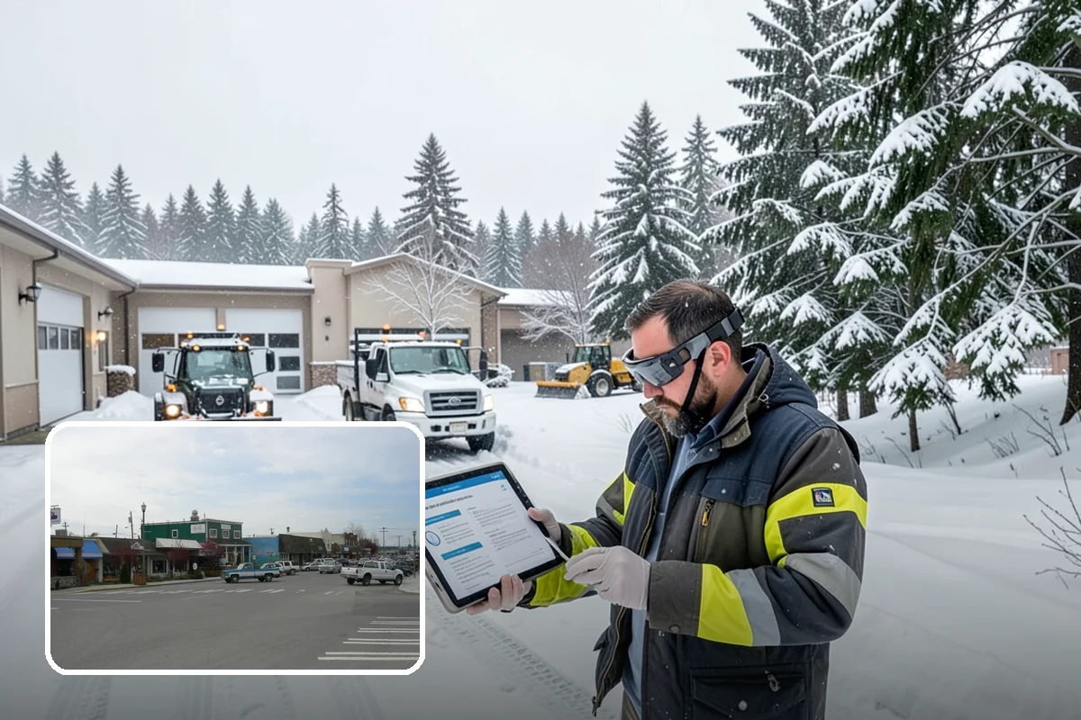 Parking Lot Sanding in Stanwood, Snohomish County, WA - Immediate traction on packed snow and ice