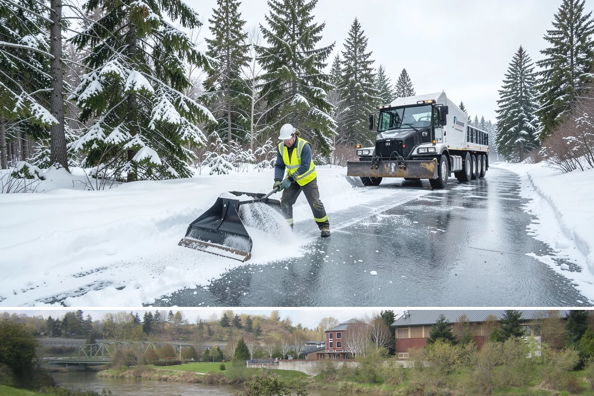Parking Lot Sanding in Tukwila, King County, WA - Sanding is most needed during deep-cold snaps from December through early February.