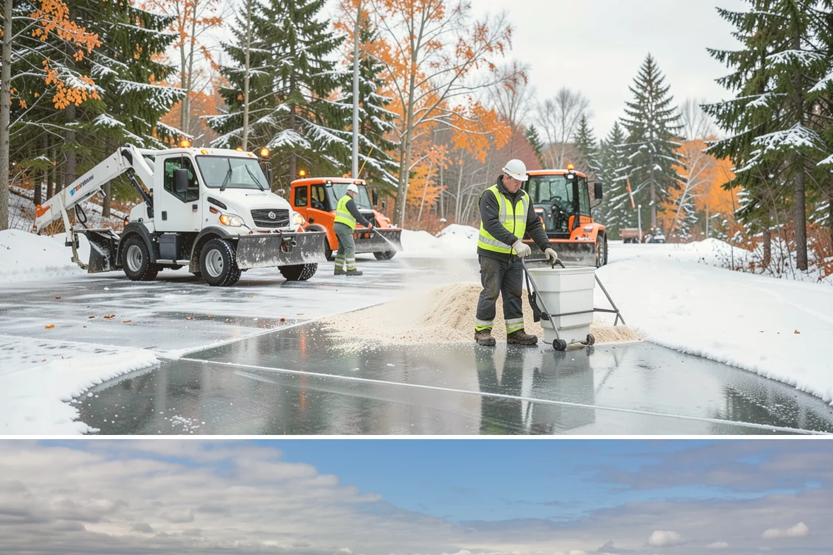 Parking Lot Sanding in University Place, Pierce County, WA - Sanding is most needed during deep-cold snaps from December through early February.