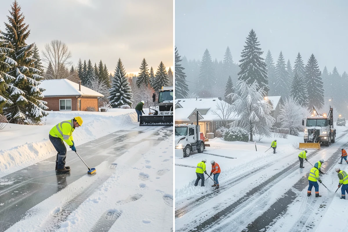 Parking Lot Sanding in Yarrow Point, King County, WA - We check pavement temperatures against deicer thresholds
