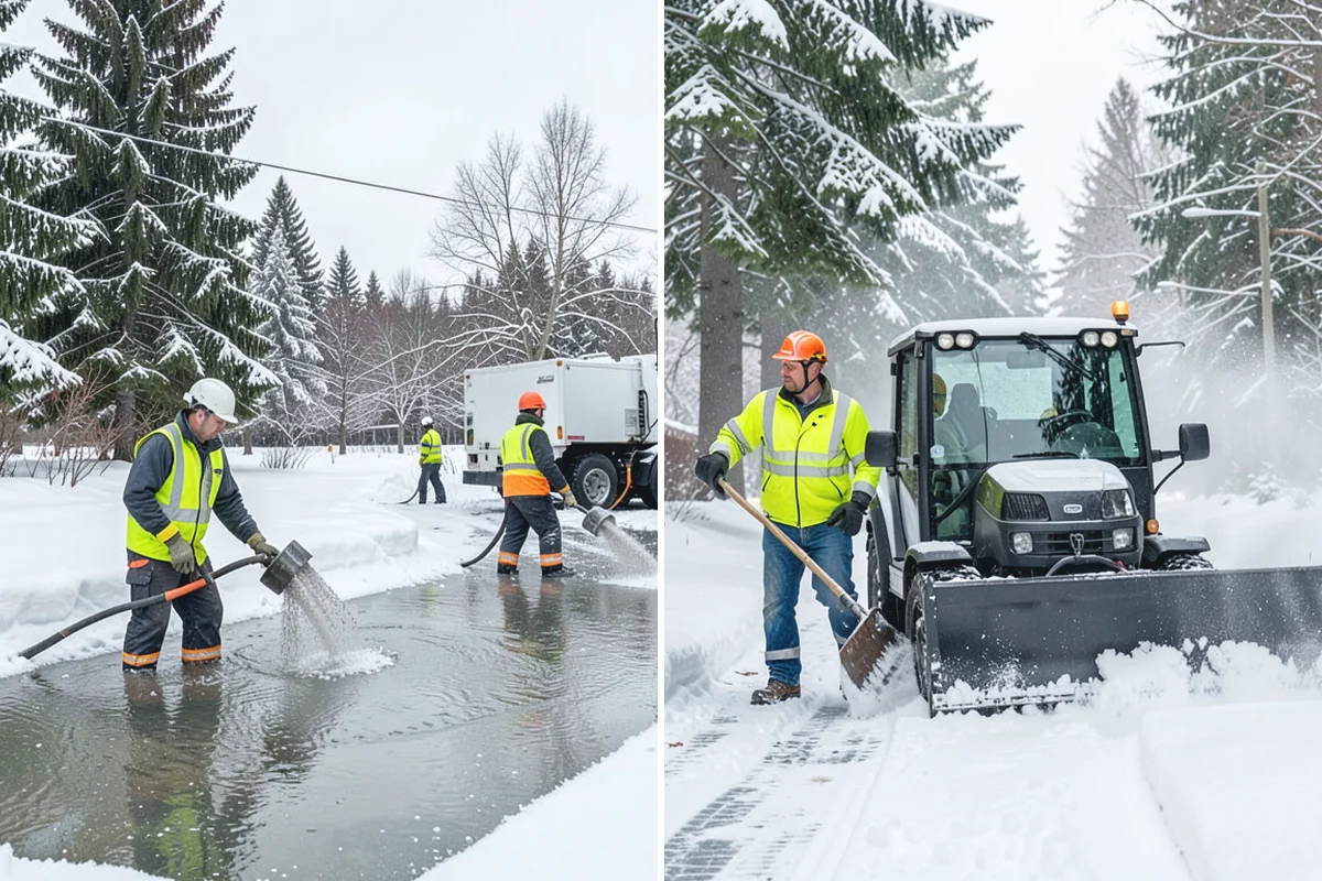 Parking Lot Snow Hauling in Auburn, King County, WA - We assess pile volume and available loading access