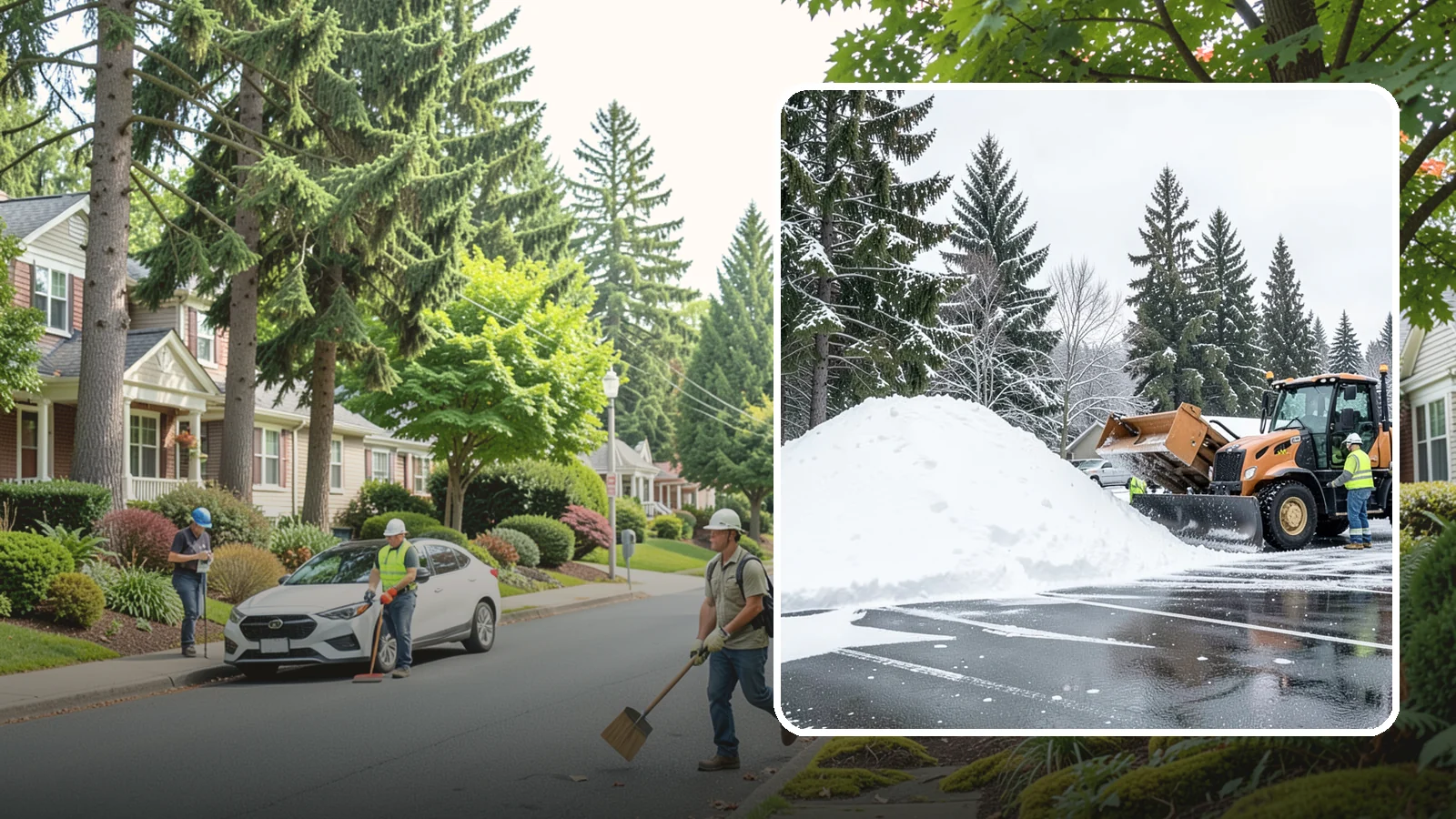 Parking Lot Snow Hauling in Beaux Arts Village, King County, WA - When wet Cascade snow piles higher than your lot can hold, we haul it off-site to reclaim your stalls.