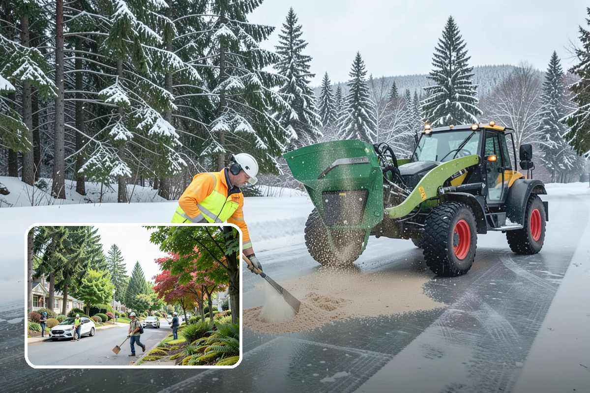 Parking Lot Snow Hauling in Beaux Arts Village, King County, WA - Recovers stalls lost to oversized piles