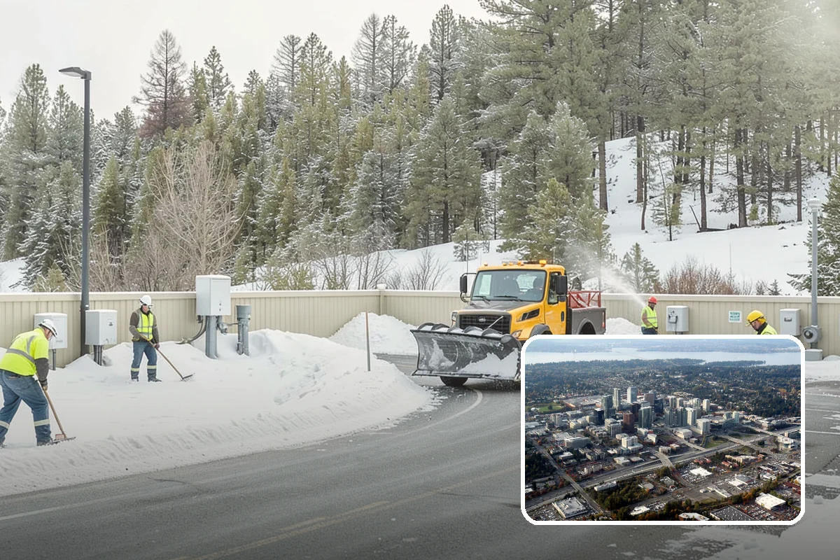 Parking Lot Snow Hauling in Bellevue, King County, WA - Recovers stalls lost to oversized piles