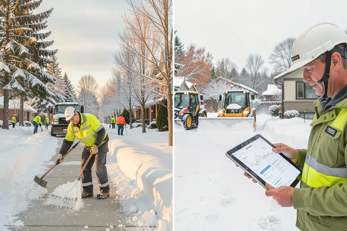 Parking Lot Snow Hauling in Bellevue, King County, WA - We assess pile volume and available loading access