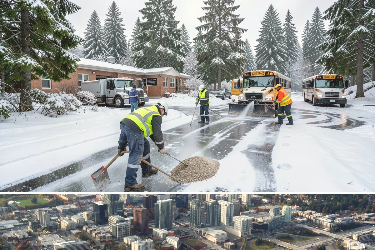 Parking Lot Snow Hauling in Bellevue, King County, WA - Hauling is needed after heavy or repeated storms, most often in January and February.