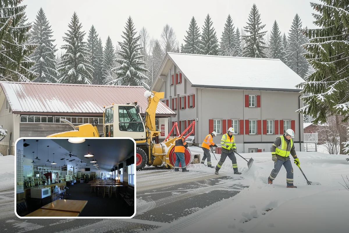 Parking Lot Snow Hauling in Black Diamond, King County, WA - Recovers stalls lost to oversized piles