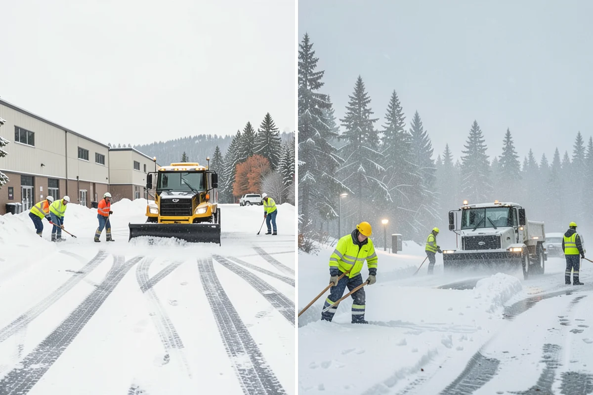 Parking Lot Snow Hauling in Black Diamond, King County, WA - We assess pile volume and available loading access