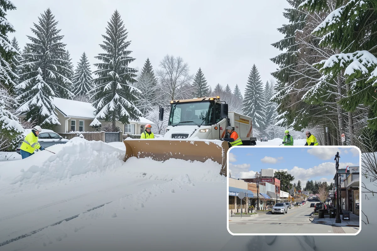 Parking Lot Snow Hauling in Bothell, King County, WA - Recovers stalls lost to oversized piles