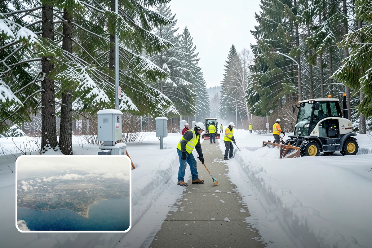 Parking Lot Snow Hauling in Burien, King County, WA - Recovers stalls lost to oversized piles