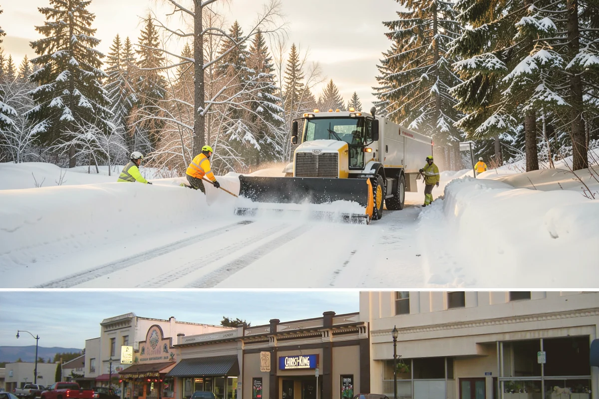 Parking Lot Snow Hauling in Burlington, Skagit County, WA - Hauling is needed after heavy or repeated storms, most often in January and February.