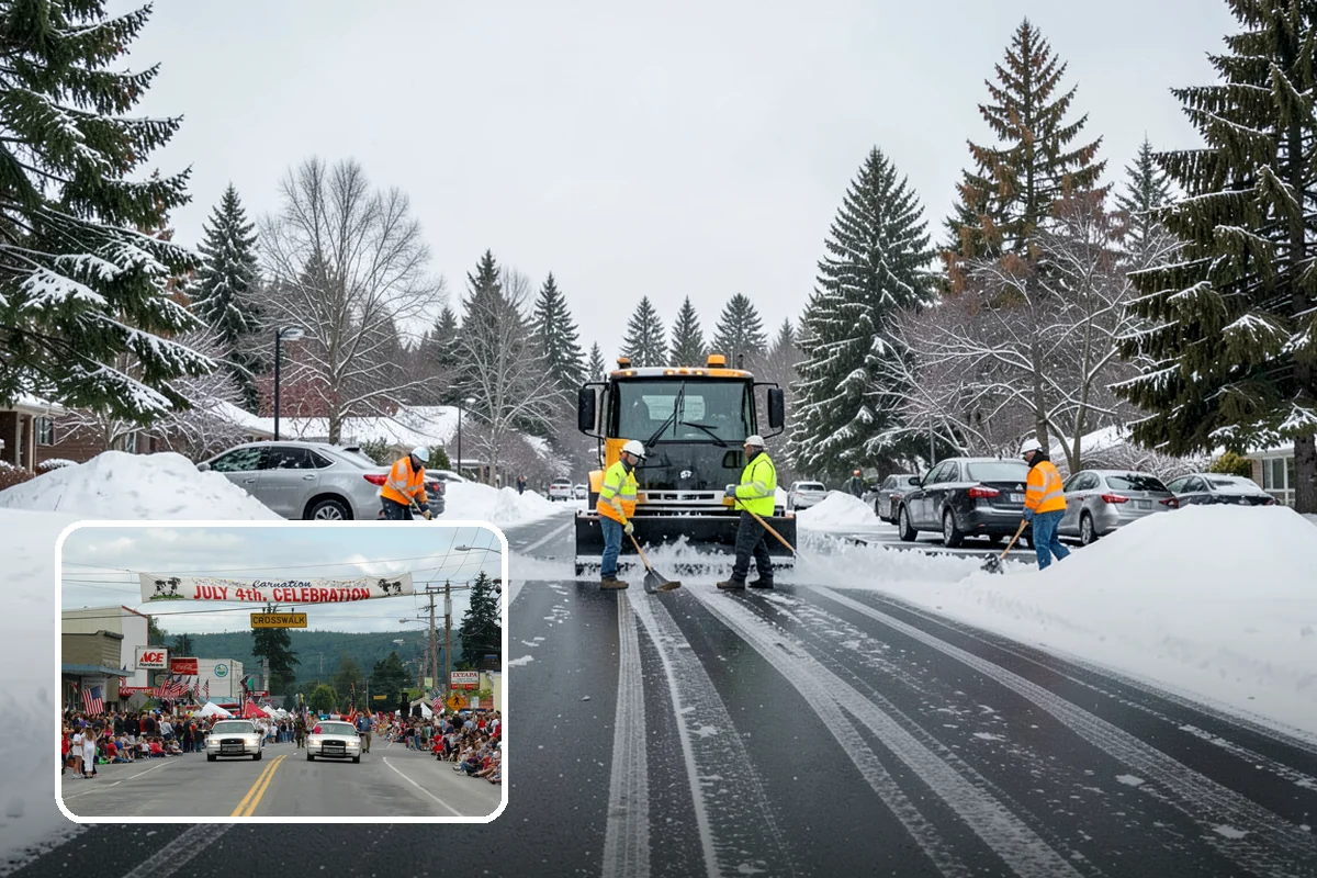Parking Lot Snow Hauling in Carnation, King County, WA - Recovers stalls lost to oversized piles
