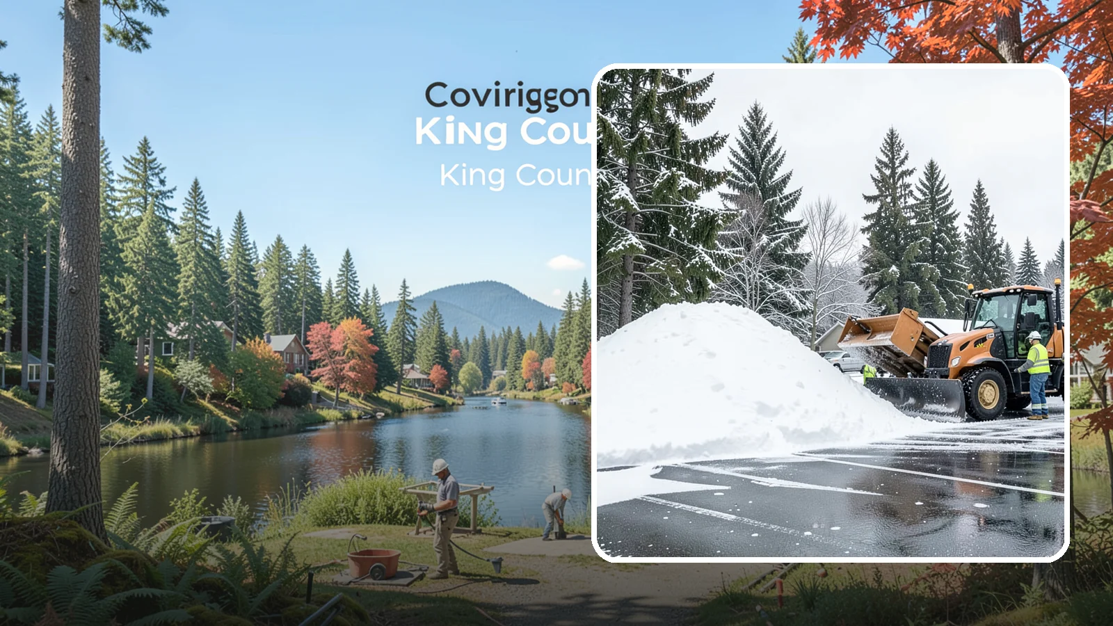 Parking Lot Snow Hauling in Covington, King County, WA - When wet Cascade snow piles higher than your lot can hold, we haul it off-site to reclaim your stalls.