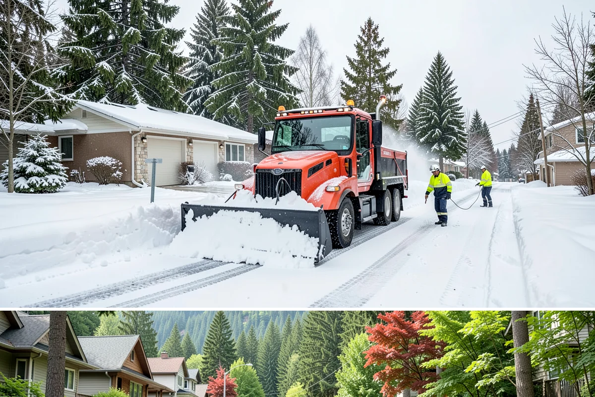 Parking Lot Snow Hauling in Darrington, Snohomish County, WA - Hauling is needed after heavy or repeated storms, most often in January and February.