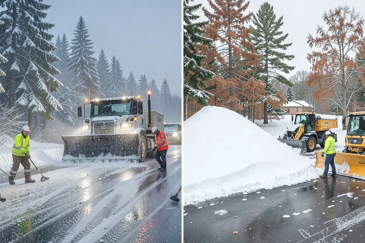 Parking Lot Snow Hauling in Des Moines, King County, WA - We assess pile volume and available loading access