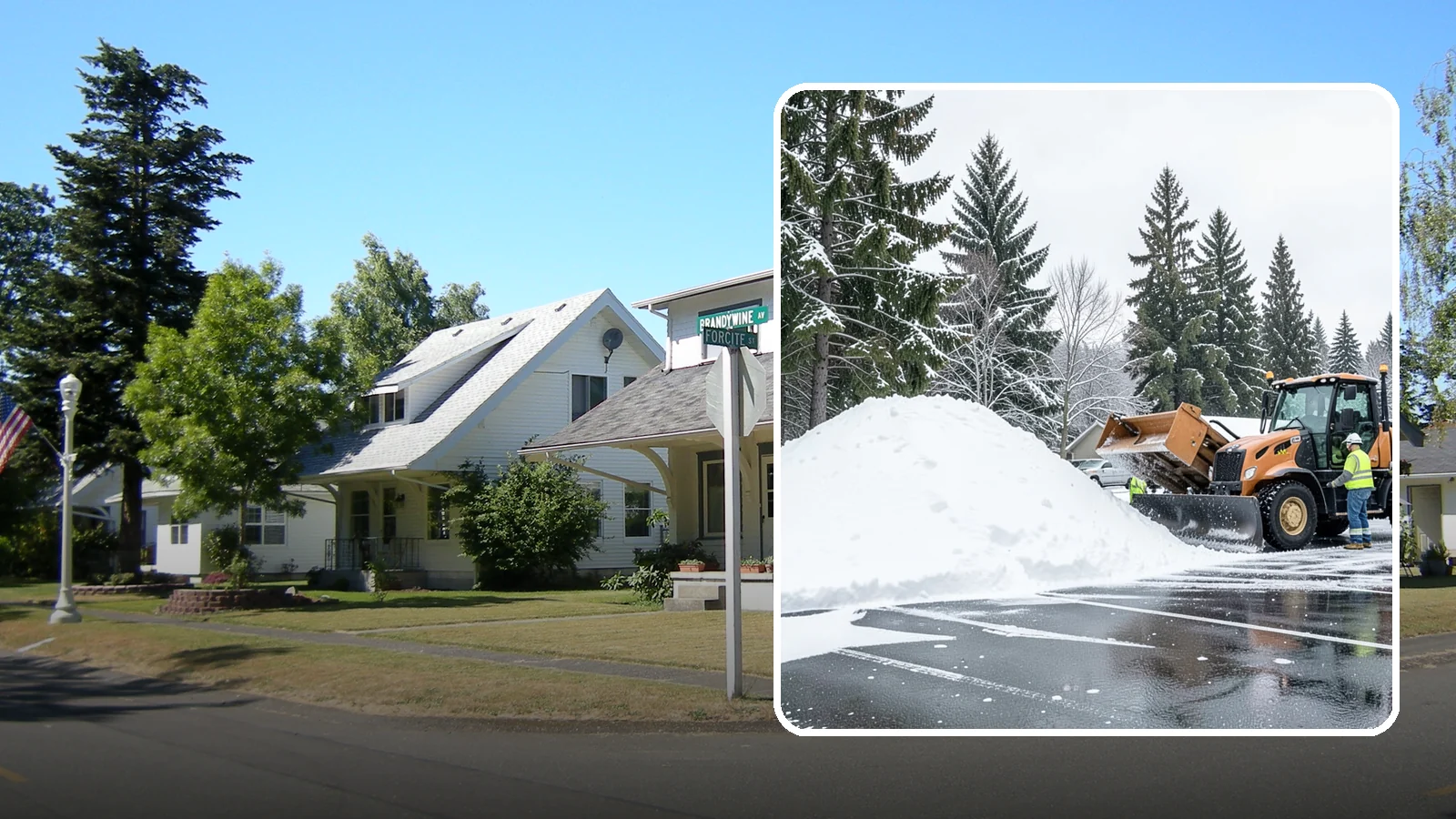 Parking Lot Snow Hauling in DuPont, Pierce County, WA - When wet Cascade snow piles higher than your lot can hold, we haul it off-site to reclaim your stalls.