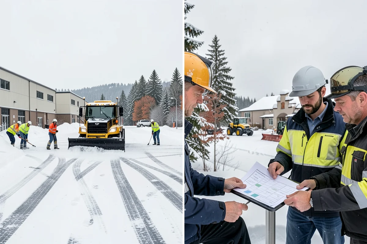 Parking Lot Snow Hauling in DuPont, Pierce County, WA - We assess pile volume and available loading access