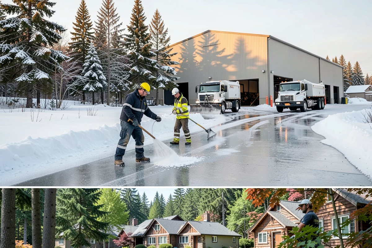 Parking Lot Snow Hauling in Edgewood, Pierce County, WA - Hauling is needed after heavy or repeated storms, most often in January and February.