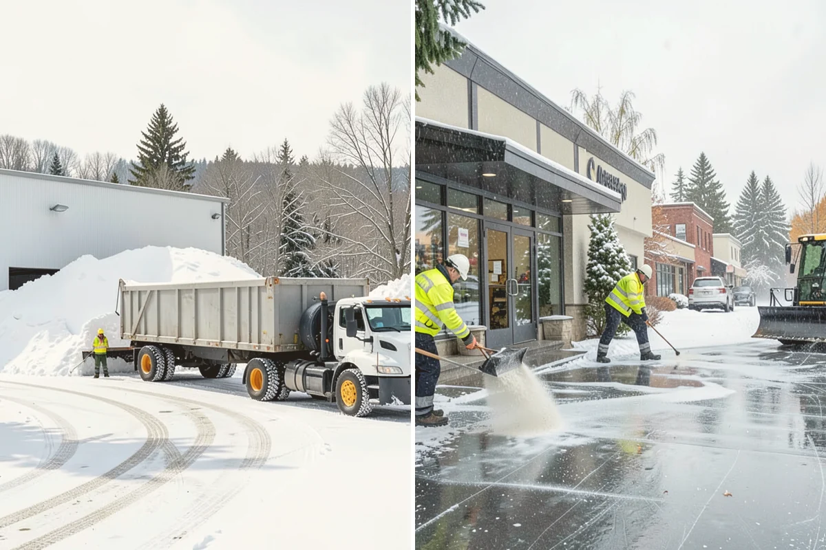 Parking Lot Snow Hauling in Edmonds, Snohomish County, WA - We assess pile volume and available loading access