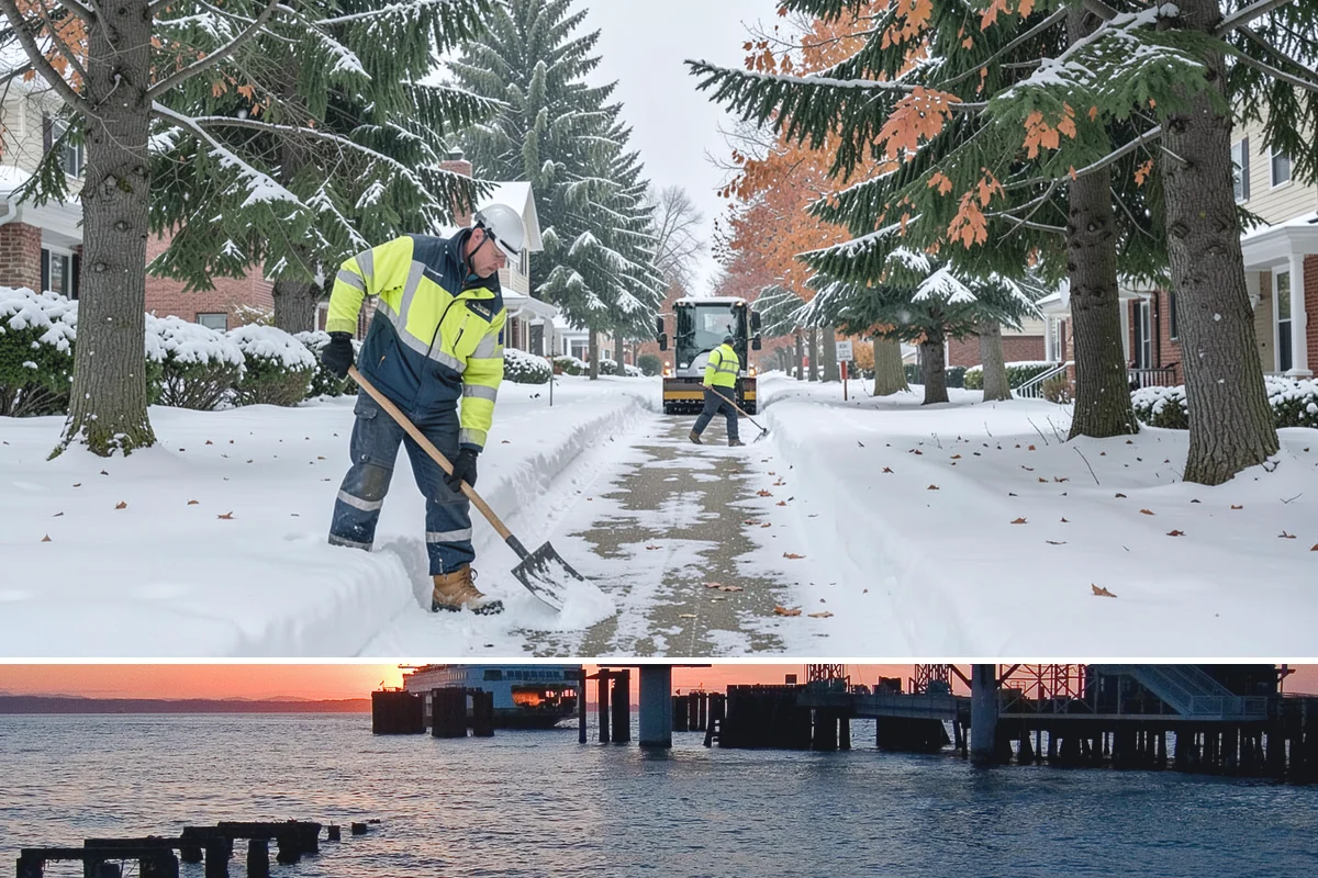 Parking Lot Snow Hauling in Edmonds, Snohomish County, WA - Hauling is needed after heavy or repeated storms, most often in January and February.