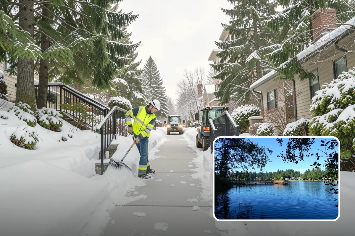 Parking Lot Snow Hauling in Federal Way, King County, WA - Recovers stalls lost to oversized piles