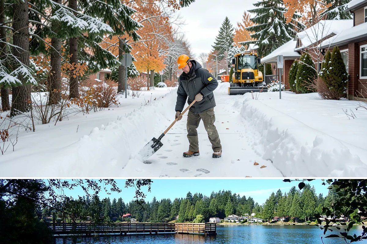 Parking Lot Snow Hauling in Federal Way, King County, WA - Hauling is needed after heavy or repeated storms, most often in January and February.