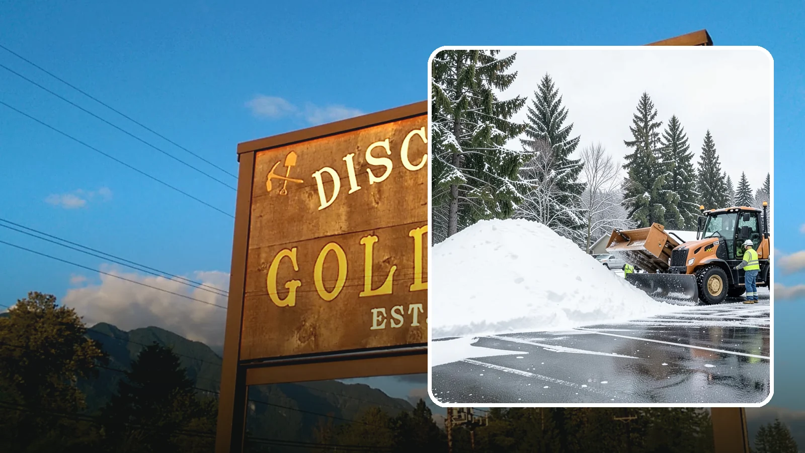 Parking Lot Snow Hauling in Gold Bar, Snohomish County, WA - When wet Cascade snow piles higher than your lot can hold, we haul it off-site to reclaim your stalls.