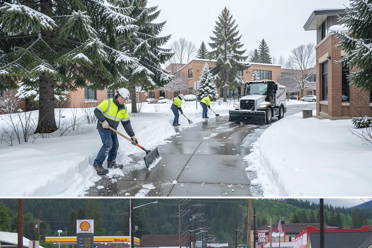 Parking Lot Snow Hauling in Granite Falls, Snohomish County, WA - Hauling is needed after heavy or repeated storms, most often in January and February.