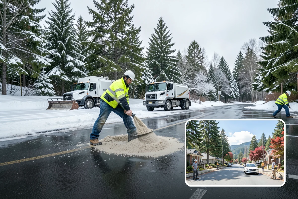 Parking Lot Snow Hauling in Hunts Point, King County, WA - Recovers stalls lost to oversized piles