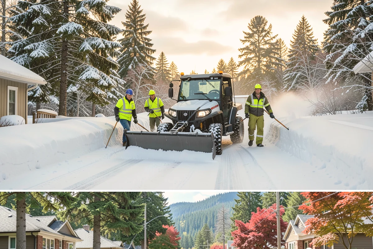 Parking Lot Snow Hauling in Hunts Point, King County, WA - Hauling is needed after heavy or repeated storms, most often in January and February.