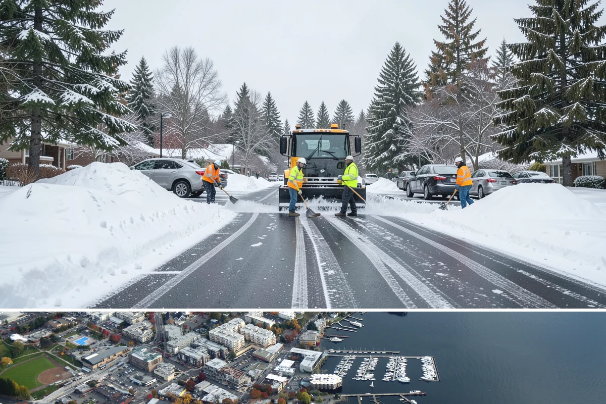 Parking Lot Snow Hauling in Kirkland, King County, WA - Hauling is needed after heavy or repeated storms, most often in January and February.