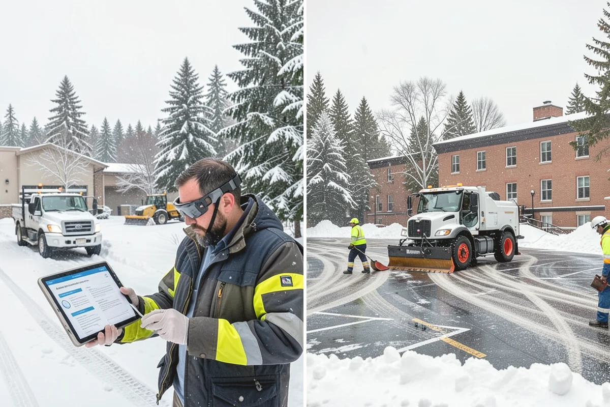 Parking Lot Snow Hauling in La Conner, Skagit County, WA - We assess pile volume and available loading access