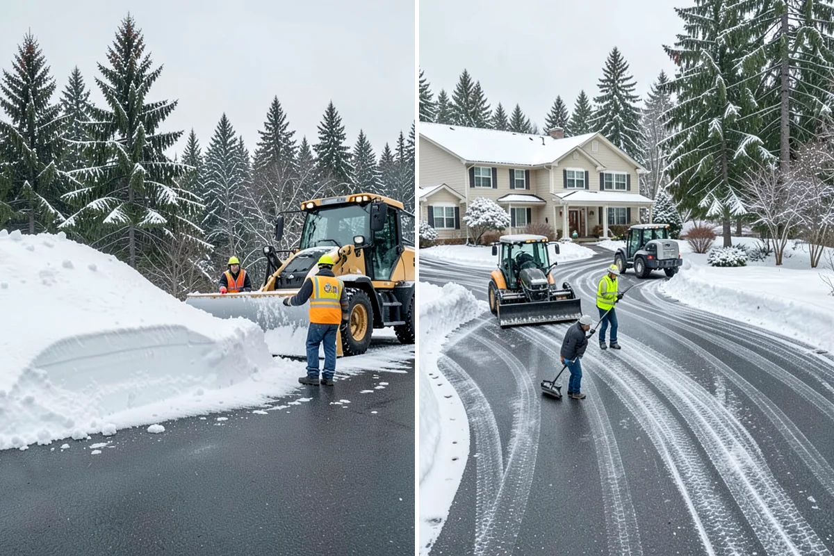 Parking Lot Snow Hauling in Lake Forest Park, King County, WA - We assess pile volume and available loading access