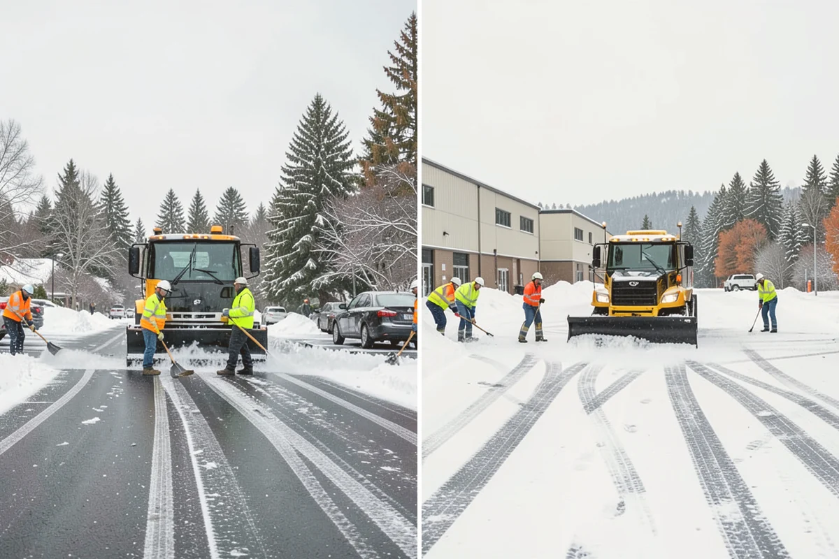 Parking Lot Snow Hauling in Langley, Island County, WA - We assess pile volume and available loading access