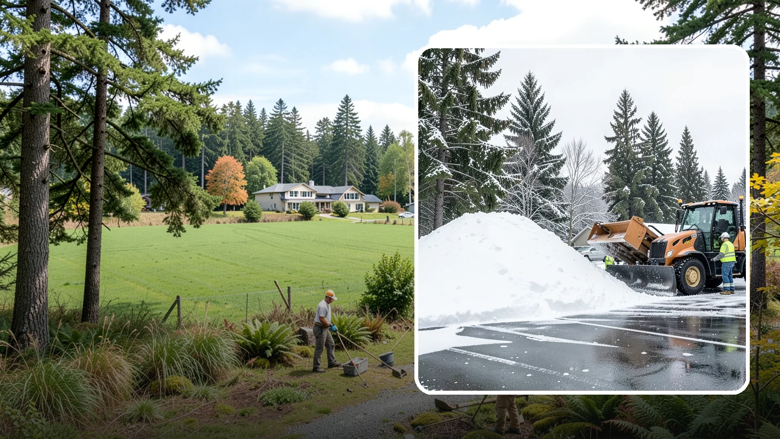 Parking Lot Snow Hauling in Lyman, Skagit County, WA - When wet Cascade snow piles higher than your lot can hold, we haul it off-site to reclaim your stalls.