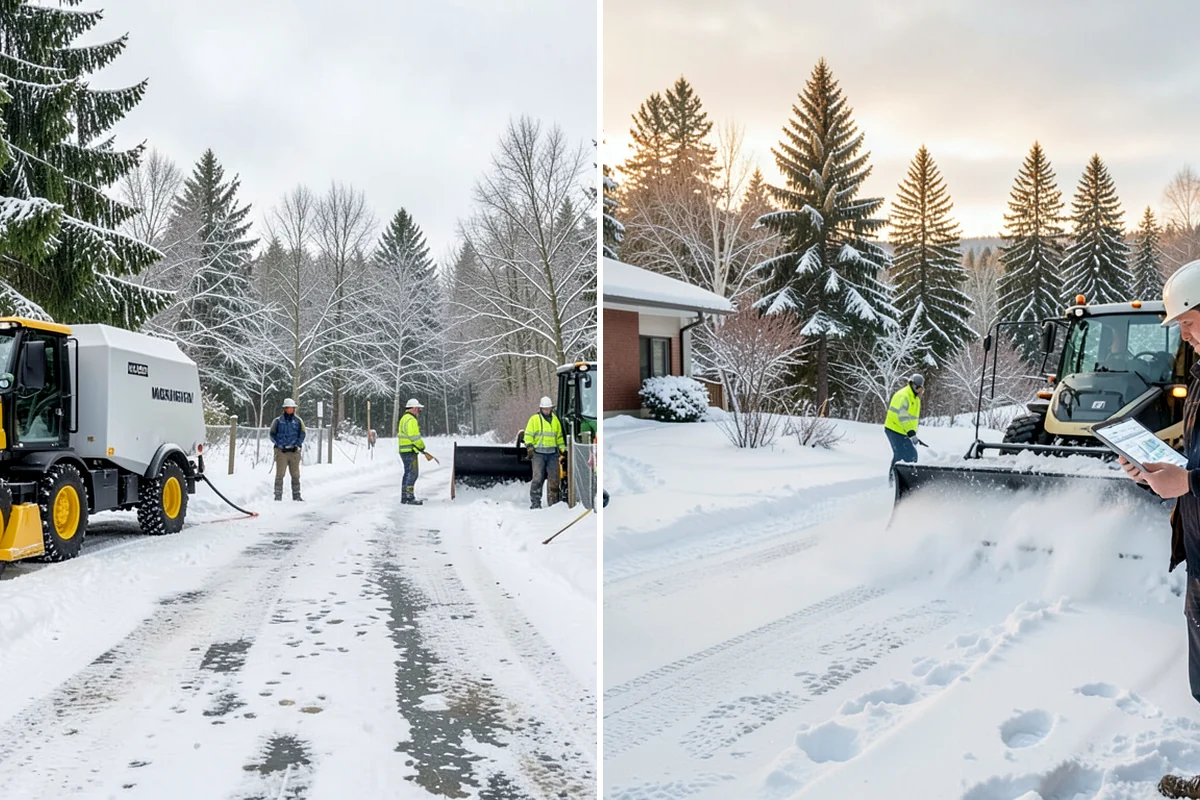 Parking Lot Snow Hauling in Lyman, Skagit County, WA - We assess pile volume and available loading access