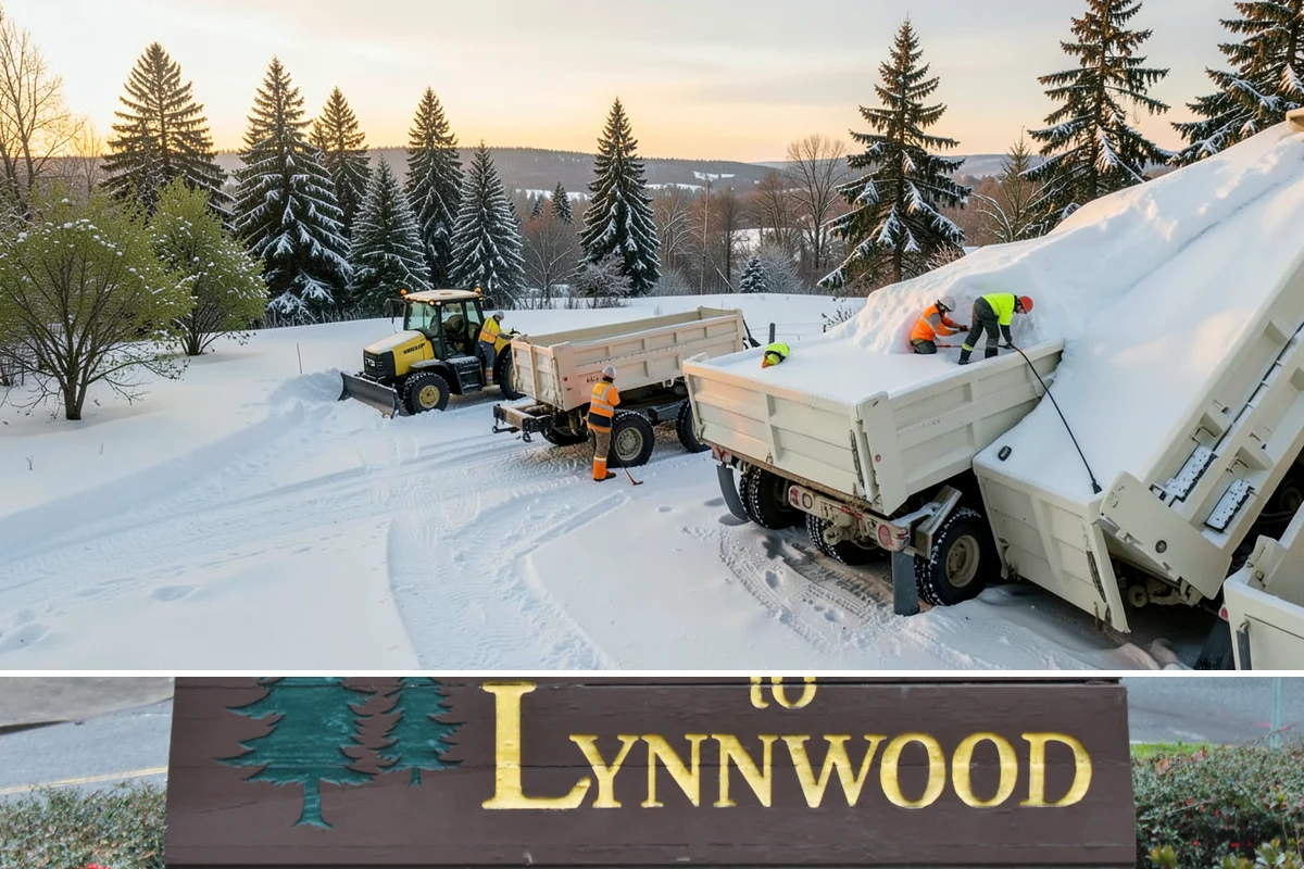 Parking Lot Snow Hauling in Lynnwood, Snohomish County, WA - Hauling is needed after heavy or repeated storms, most often in January and February.