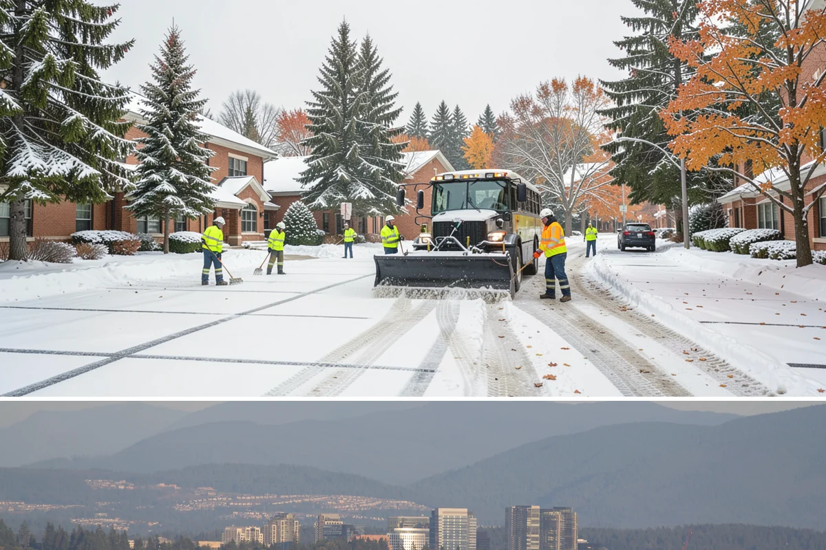 Parking Lot Snow Hauling in Medina, King County, WA - Hauling is needed after heavy or repeated storms, most often in January and February.