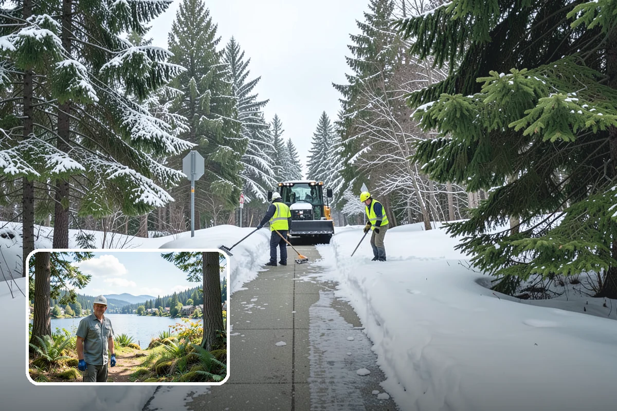Parking Lot Snow Hauling in Milton, King County, WA - Recovers stalls lost to oversized piles