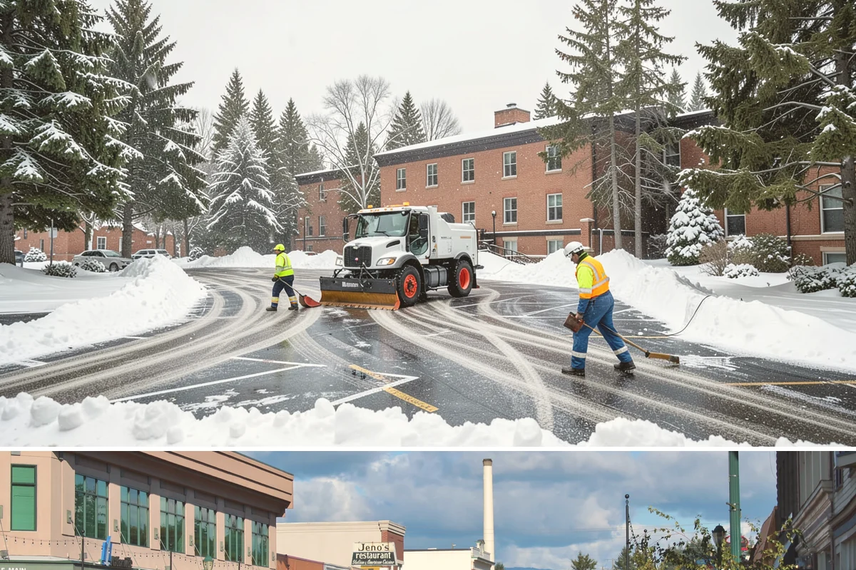 Parking Lot Snow Hauling in Monroe, Snohomish County, WA - Hauling is needed after heavy or repeated storms, most often in January and February.