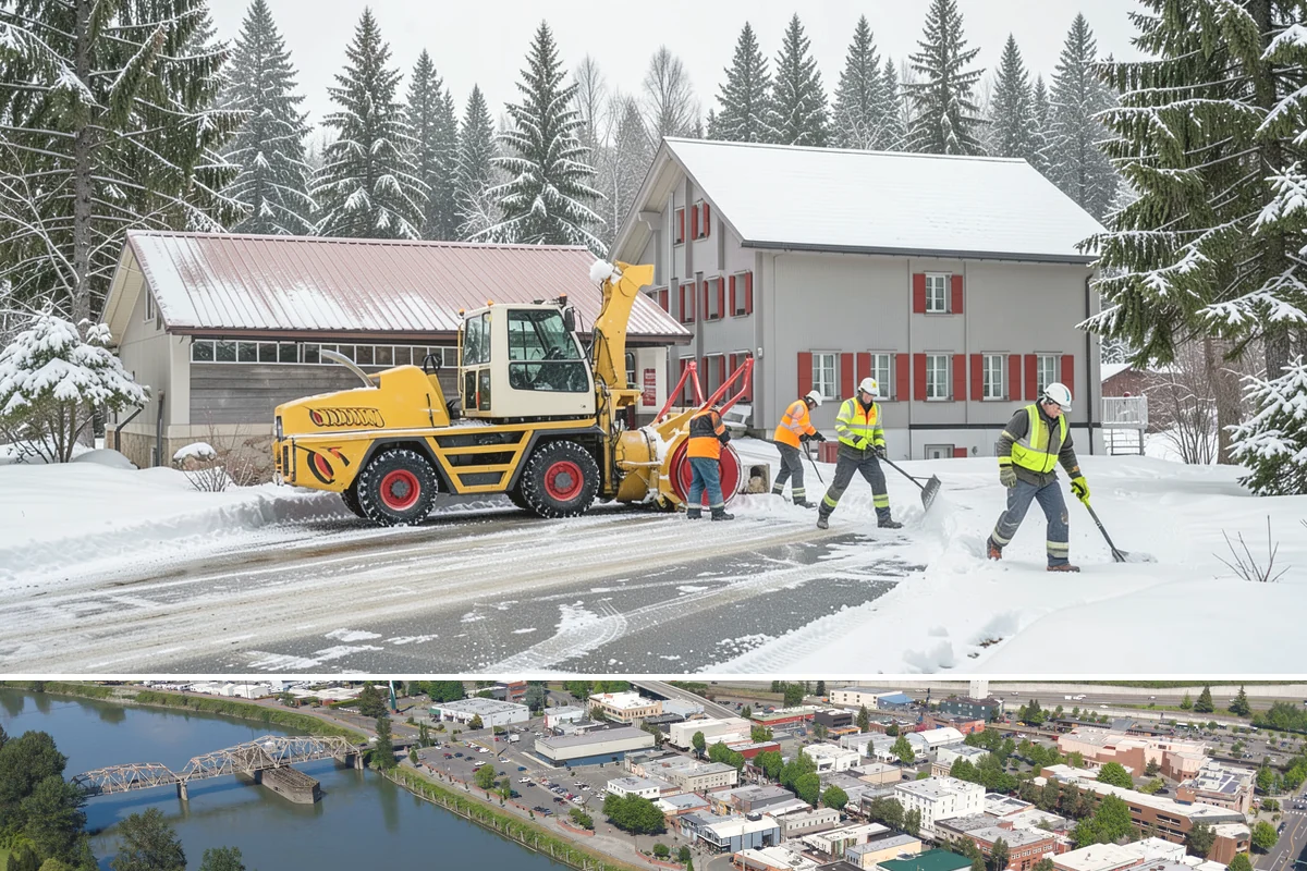 Parking Lot Snow Hauling in Mount Vernon, Skagit County, WA - Hauling is needed after heavy or repeated storms, most often in January and February.