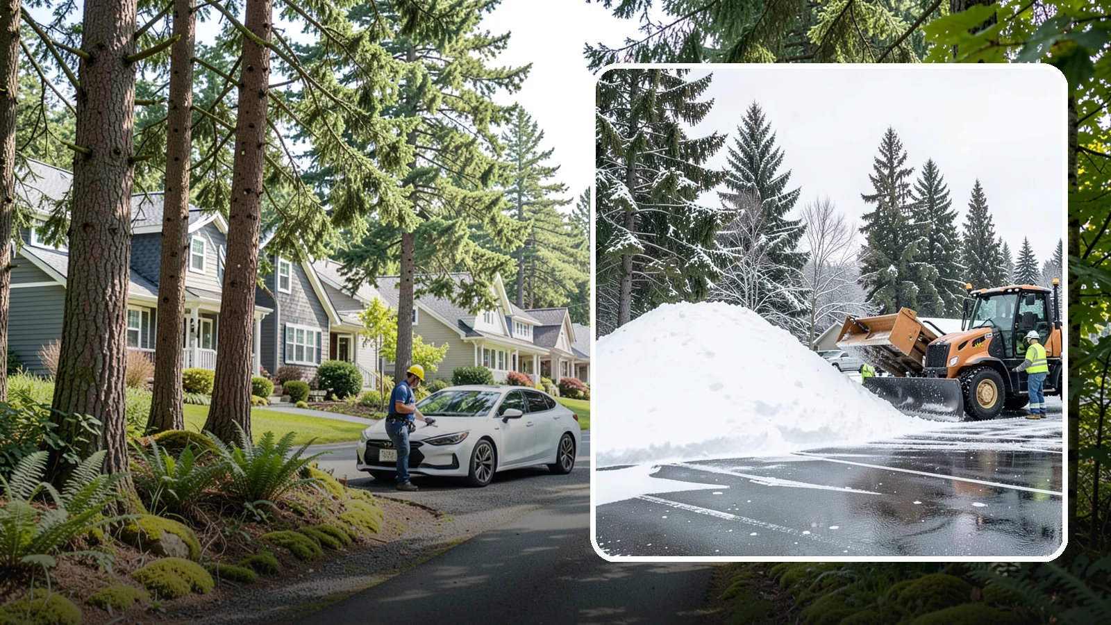 Parking Lot Snow Hauling in Normandy Park, King County, WA - When wet Cascade snow piles higher than your lot can hold, we haul it off-site to reclaim your stalls.
