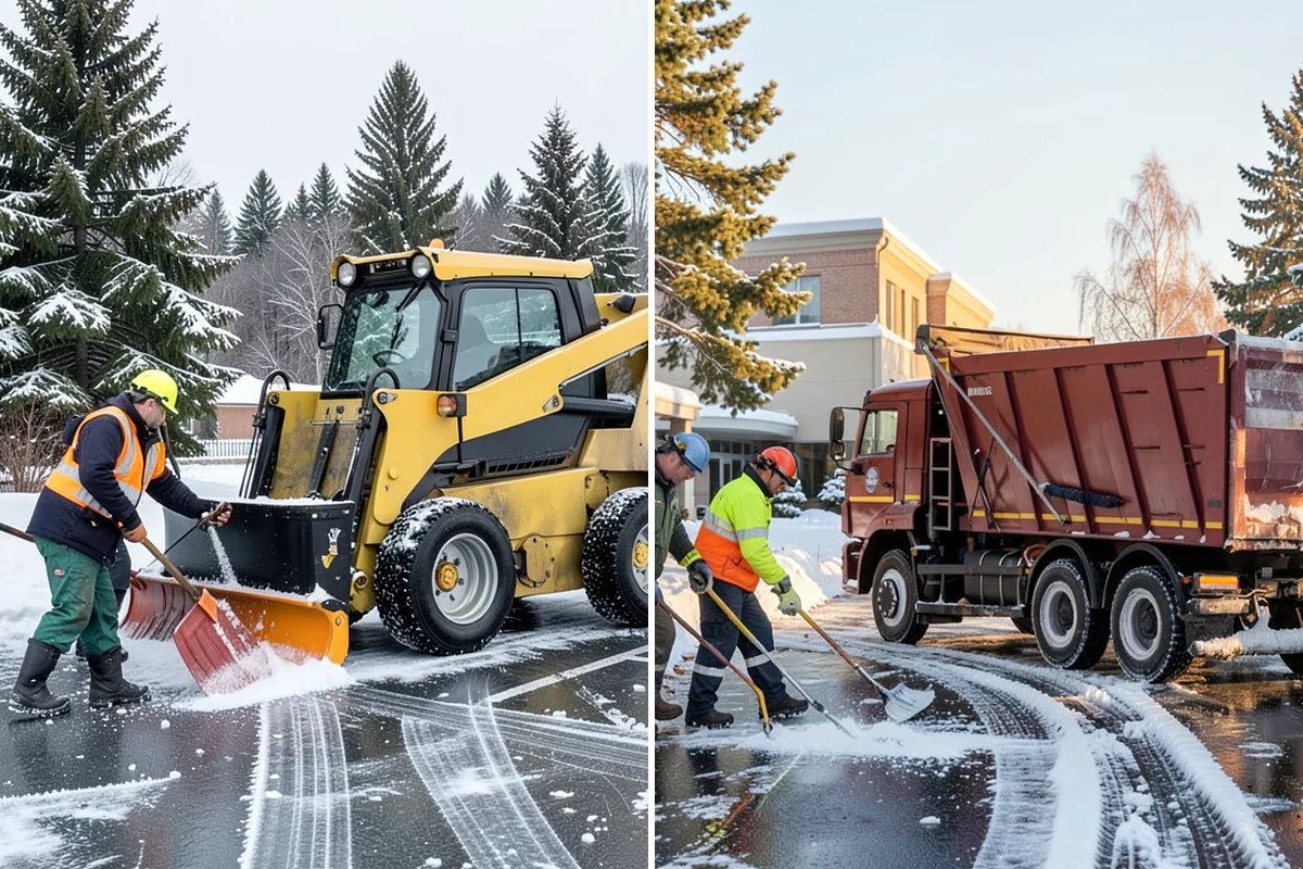 Parking Lot Snow Hauling in Normandy Park, King County, WA - We assess pile volume and available loading access