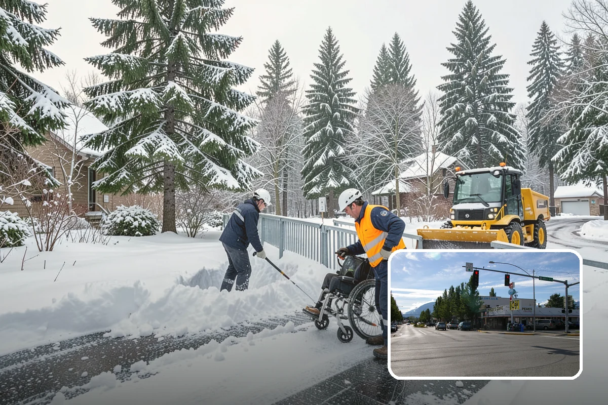 Parking Lot Snow Hauling in North Bend, King County, WA - Recovers stalls lost to oversized piles